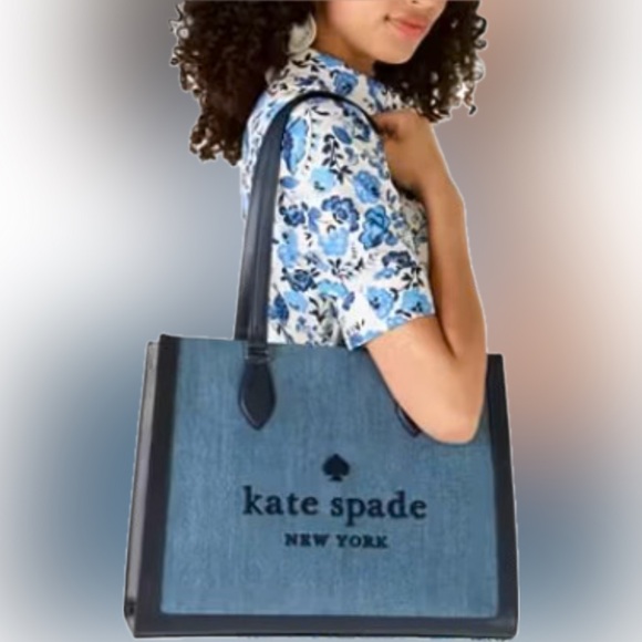 NWT Kate Spade Ellie Denim Tote - Picture 2 of 8